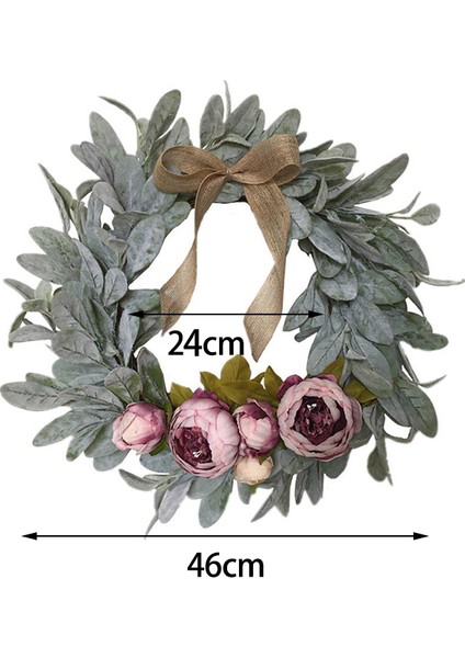 18 Inç Yapay Çelenk Bitki Çelenkler Ön Kapı Ev Dekor Pencere Duvar Partisi Düğün Için (Yurt Dışından) modelleri