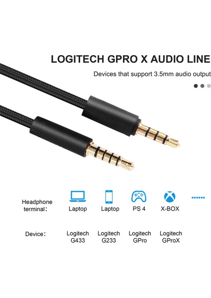 2 M Taşınabilir Kulaklık Kablosu Ses Kablosu Hattı Gpro x G233 G433 Kulaklık Kulaklık Aksesuarları (Yurt Dışından) indirimleri