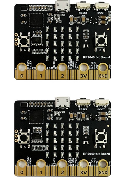 Pıco RP2040 Bit Anakart Için 2 Adet Bbc Microbit Şekli Python Programlama Anakart ile Uyumlu (Yurt Dışından)