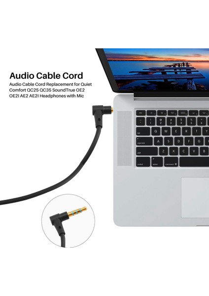 Sessiz Konfor Için Ses Kablosu Kablosu Değiştirme QC25 QC35 Soundtrue Oe2 OE2I Ae2 AE2I Mikrofonlu Kulaklıklar (Yurt Dışından) fırsatları