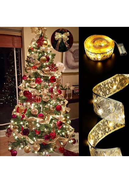 1 Adet 10 Metre Noel Şerit Peri Işıkları Noel Dıy Yay Dize Işık Ağacı Süsleme Ev Noel (Yurt Dışından)
