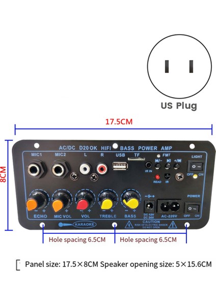 Bluetooth Amplifikatör Kurulu Hifi Bas Amplifikatör Subwoofer Ses Karaoke Amplifikatör Kurulu Hoparlör Anakart (Abd Tak) (Yurt Dışından)