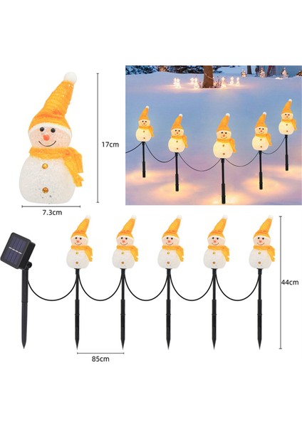 Noel Süsleri Güneş Işıkları Açık Bahçe Dekoru - Noel Süsleri Güneş Enerjili Bahçe Dekoru C (Yurt Dışından)