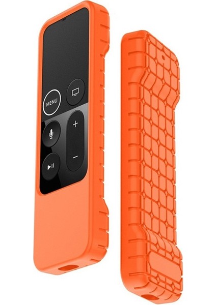 Silikon Geçirmez Dayanıklı Yumuşak Kapak Su Geçirmez Koruyucu Kılıf 4K Uzaktan Kumanda Için Dikdörtgen Kol Turuncu (Yurt Dışından)
