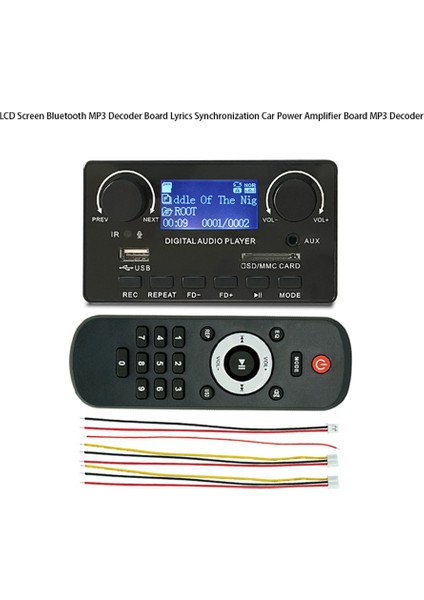 Çok Fonksiyonlu LCD Ekran Bluetooth Mp3 Dekoder Kurulu Taşınabilir Senkronizasyon Araba Amplifikatör Kurulu Mp3 Dekoder (Yurt Dışından)