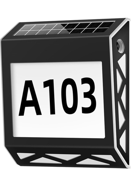 Su Geçirmez Sokak Tabelası Güneş Dijital Ev Işık Numarası Duvar Lambası Adres Burcu Plaka Numarası Bahçe Için Uygun A (Yurt Dışından)