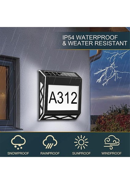 Su Geçirmez Sokak Tabelası Güneş Dijital Ev Işık Numarası Duvar Lambası Adres Burcu Plaka Numarası Bahçe Için Uygun A (Yurt Dışından) fırsatları