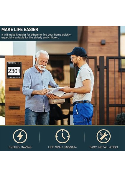 Su Geçirmez Sokak Tabelası Güneş Dijital Ev Işık Numarası Duvar Lambası Adres Burcu Plaka Numarası Bahçe Için Uygun A (Yurt Dışından) indirimleri