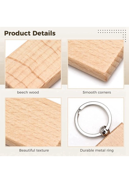 50 Adet Ahşap Anahtarlık Boşlukları, Dikdörtgen Ahşap Boşluklar, Ahşap Gravür Boşlukları, Anahtarlıklar Için Doğal Ahşap Boşluklar (Yurt Dışından) fiyatları