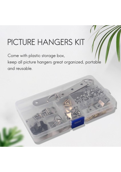 140 Adet Asma Kanca Seti, 9 Model Resim Askı Kancaları Ofis Aile Fotoğraf Resim Boyama Için Vidalarla Asılı Çeşitli Türleri (Yurt Dışından) modelleri