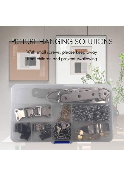 140 Adet Asma Kanca Seti, 9 Model Resim Askı Kancaları Ofis Aile Fotoğraf Resim Boyama Için Vidalarla Asılı Çeşitli Türleri (Yurt Dışından) fırsatları