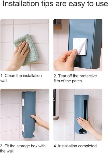 Çöp Torbası Saklama Kutusu Çöp Plastik Kutu Mutfak ve Banyo Plastik Torba Saklama Kutusu Çöp Torbası Depolama Rafı Beyaz (Yurt Dışından)