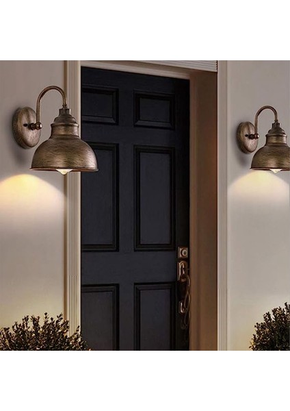 Vintage Duvar Aplik Gooseneck Ahır Düz Hafif Endüstriyel Vintage Çiftlik Evi Duvar Aplik Açık Su Geçirmez (Bronz) (Yurt Dışından) fırsatları