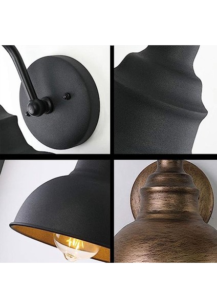 Vintage Duvar Aplik Gooseneck Ahır Düz Hafif Endüstriyel Vintage Çiftlik Evi Duvar Aplik Açık Su Geçirmez (Bronz) (Yurt Dışından) indirimleri