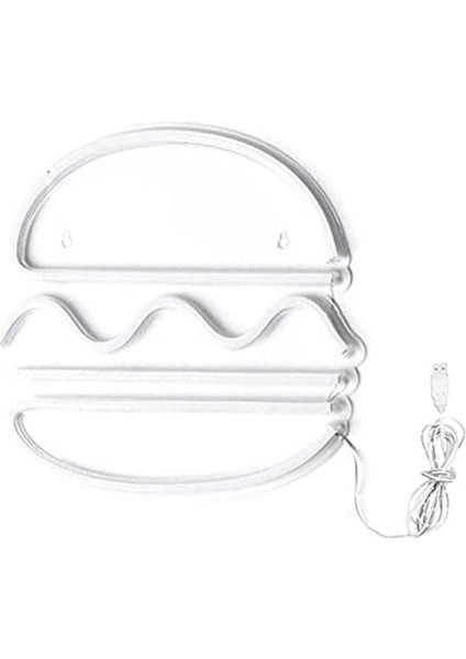 Hamburger Neon Işık Neon Burcu USB Powered Duvar Sanatı Işık Neon Dekor Ev Dekorasyon Parti Düğün Mağaza Restoran Için (Yurt Dışından)