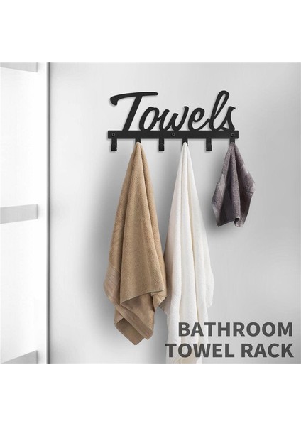 Havlu Askısı, Banyo Duvara Monte Havlu Askıları, Banyo Yerden Tasarruf Için 6 Kanca Havluluk, Su Geçirmez Paslanmaz (Yurt Dışından) fırsatları
