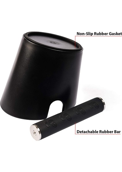 Espresso Knock Box 4,8 Inç Şok Emici Dayanıklı Barista Stili Vuruş Kutusu, Çıkarılabilir Vuruş Çubuğu ve Tabansız Hediye (Yuvarlak) (Yurt Dışından) fırsatları