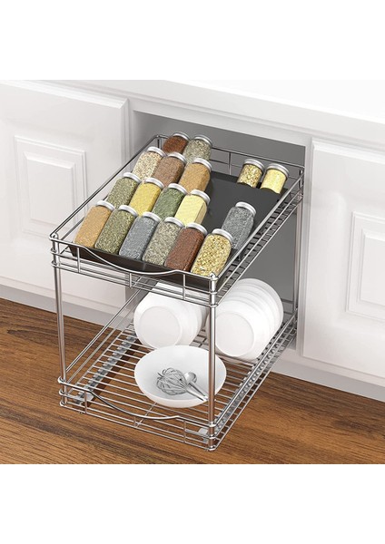 4 Katmanlı Çekmece Baharat Organizatör Akrilik Baharat Rafı Tepsi Baharat Şişesi Depolama Rafı Mutfak Çekmecesi Organizatör Siyah (Yurt Dışından) fiyatları