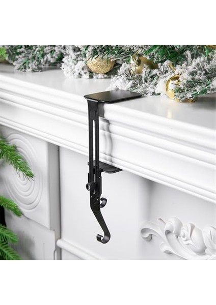 Şömine Için 4 Adet Noel Çorap Tutucular - Koruyucu Pedli Ayarlanabilir Çorap Askıları - Dekorasyon Yok (Yurt Dışından)