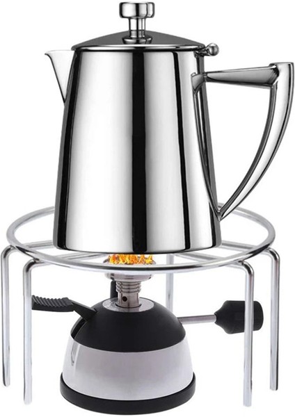Mini Masa Üstü Bütan Gaz Brülörü Alev Kafası ile Sifon Kahve Isıtıcı Makinesi Kahve Makinesi Mocha Pot Gaz Sobası (Gaz Yok) (Yurt Dışından)