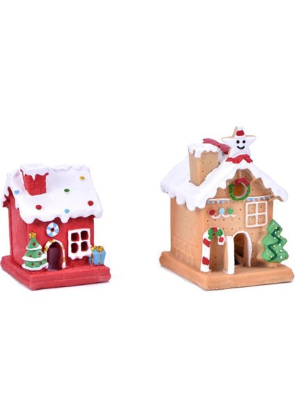 Işıklı Ev Doğuş Dekoru Minyatür Ev Isa'nın Doğuşu Süsleri Işıklı Zencefilli Kurabiye Evi Noel Led'i (Yurt Dışından)