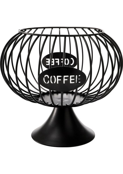 Delikli Kahve Kapsül Depolama Sepeti Kahve Pod Tutucu Mutfak Depolama Sepeti Organizatör Ev Cafe Otel Için Siyah (Yurt Dışından)