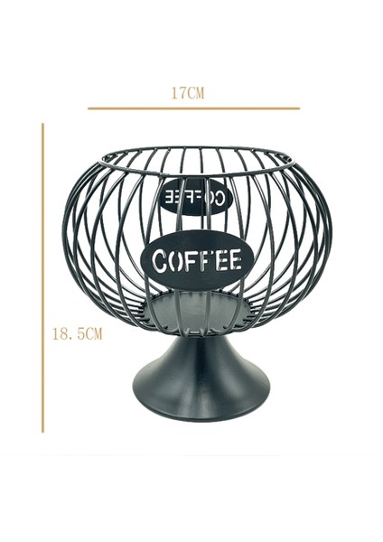 Delikli Kahve Kapsül Depolama Sepeti Kahve Pod Tutucu Mutfak Depolama Sepeti Organizatör Ev Cafe Otel Için Siyah (Yurt Dışından) indirimleri