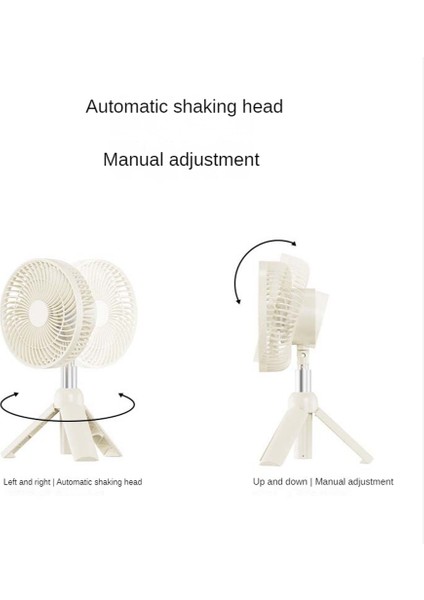 Taşınabilir Fan Şarj Edilebilir Mini Katlanır Teleskopik Açık Fan 4000 Mah Elektrikli Soğutma Fanı Ev Ofis-C Için (Yurt Dışından)