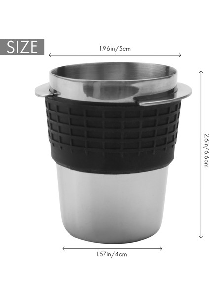 Paslanmaz Çelik Kahve Dozaj Bardağı Toz Besleyici Parçası 51-53MM Espresso Makinesi Dozaj Bardağı (Yurt Dışından)
