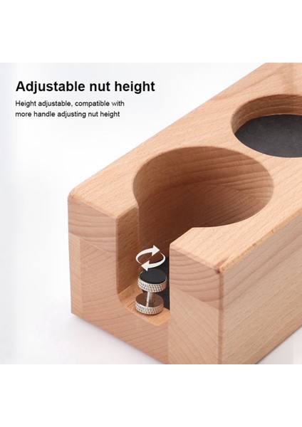 58MM Kahve Karıştırıcı Tutucu Ahşap Dolgu Destek Tabanı Espresso Karıştırıcı Ped Filtre Tutucu Barista Kahve Aksesuarları (Yurt Dışından)
