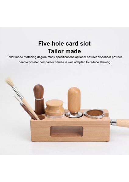 58MM Kahve Karıştırıcı Tutucu Ahşap Dolgu Destek Tabanı Espresso Karıştırıcı Ped Filtre Tutucu Barista Kahve Aksesuarları (Yurt Dışından)
