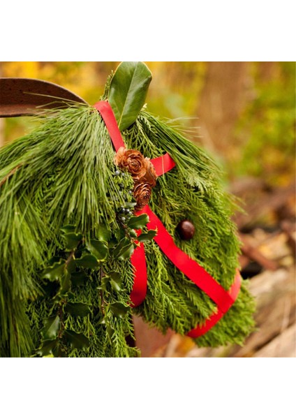 Ön Kapı Için At Çelenkleri Güzel Noel At Kafası Noel Eğitimi At Kafası Çelenk, Yapay Çelenkler (Yurt Dışından)