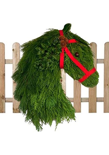 Ön Kapı Için At Çelenkleri Güzel Noel At Kafası Noel Eğitimi At Kafası Çelenk, Yapay Çelenkler (Yurt Dışından)