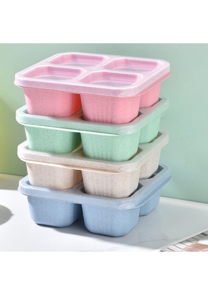 Atıştırmalık Kapları Yeniden Kullanılabilir 4 Bölünmüş Bölmeli Bento Snack Box Atıştırmalıklar, Meyveler, Kuruyemişler, Şekerler Içeren Yemek Hazırlama Kapları (Yurt Dışından) fiyatları