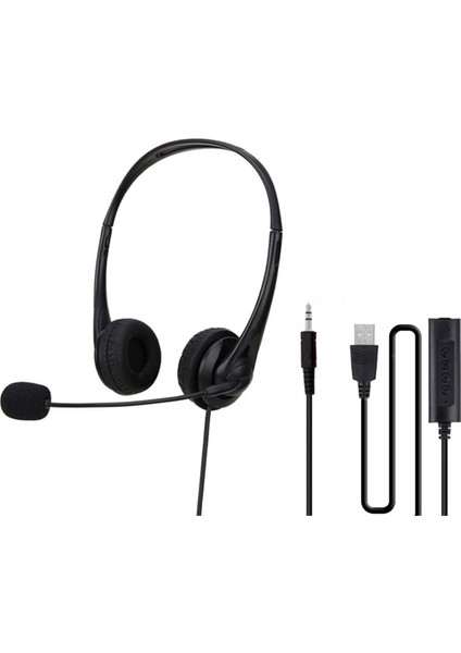 Çevrimiçi Konferans Çevrimiçi Sınıfları Için Mikrofonlu USB Kulaklık, Ses Kontrollü, Oyun Bilgisayarı Kulaklığı (Yurt Dışından) modelleri