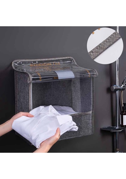 Oturma Odası, Yatak Odası, Elbise Saklama Kutusu, Banyo, Asılı Katlanır Çok Fonksiyonlu Saklama ve Kaplama Kutusu, Gri (Yurt Dışından) fiyatları