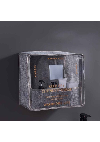 Oturma Odası, Yatak Odası, Elbise Saklama Kutusu, Banyo, Asılı Katlanır Çok Fonksiyonlu Saklama ve Kaplama Kutusu, Gri (Yurt Dışından) fırsatları