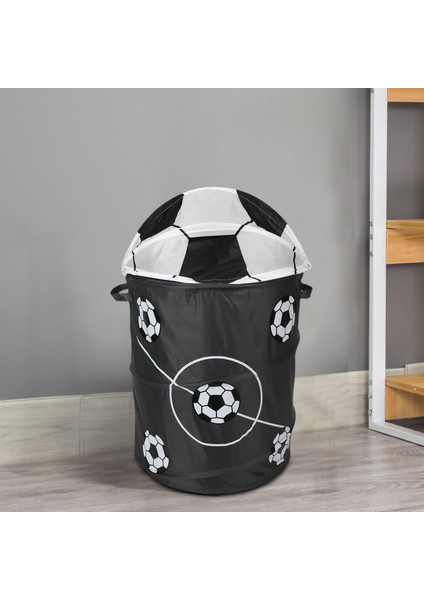 Futbol Modelleme Katlanabilir Çamaşır Sepeti Depolama Varil Depolama Varil Polyester Kumaş Oyuncak Mağazası (Yurt Dışından) indirimleri