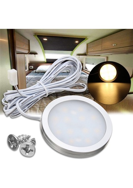 12V LED Işık Rv Römork Tekne Iç Tavan Aşağı Tavan Lambası Sıcak Beyaz (Yurt Dışından)