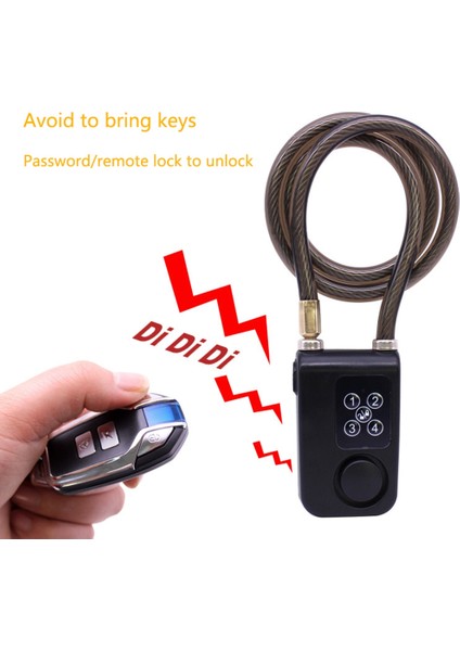 Bisiklet Güvenlik Kilidi Kablosuz Uzaktan Kumanda Hırsızlığa Karşı Titreşim Alarm Kilidi Elektrikli Motosiklet Kod Zincir Kilidi Mavi (Yurt Dışından) fırsatları