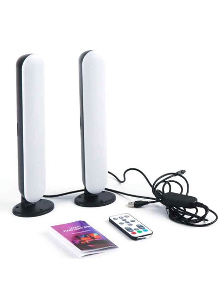 Akıllı Graffiti Wifi Masaüstü Ortam Işığı Rgb Phantom Renkli Bilgisayar Bluetooth Oyun Müzik Alma Dolgu Işığı (Yurt Dışından)