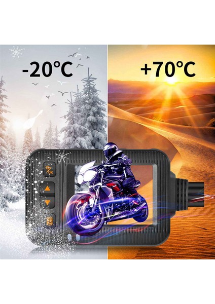 SE20 Motosiklet Kaydedici Çift Lensli Kamera Sürüş Video Kamera Dvr Döngü Kaydı (Yurt Dışından)