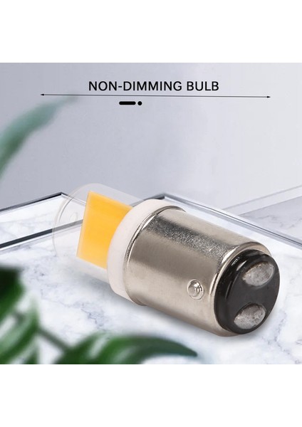 BA15D LED Ampul 3W 110V 220V Ac Karartmayan 300 Lümen Cob 1511 LED Lamba Beyaz Avize Dikiş Makinesi Için Sıcak Beyaz (Sıcak Beyaz) (Yurt Dışından)