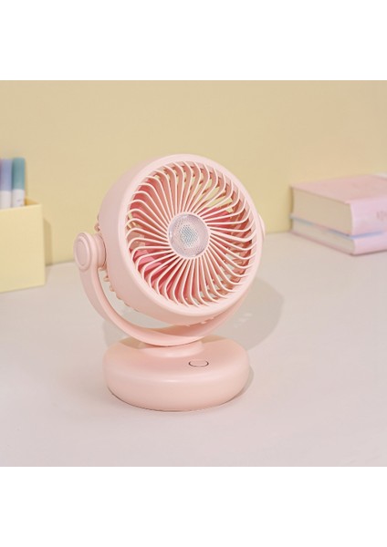 Ev Ofis Kamp Çok Fonksiyonlu Taşınabilir Fan Gece Aydınlatma Üç Hızlı USB Fan Pembe ile Asılabilir (Yurt Dışından)