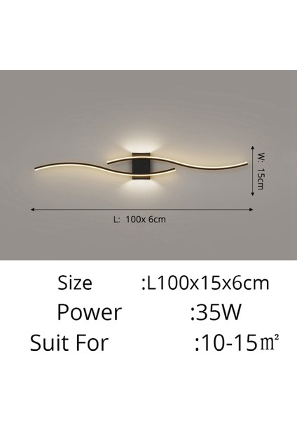 Lüks Minimalist Şerit Duvar Lambası Başucu Modern Minimalist Oturma Odası Izgarası Tv Arka Plan Duvar Lambası (Yurt Dışından)