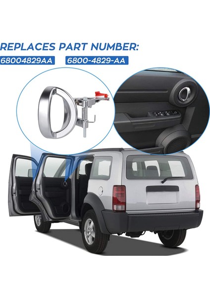 4 Adet/takım Araba Iç Kapı Kolu Nitro 2007-2011 Için 68004828AA 68004829AA Kapı Kolu Saten Krom (Yurt Dışından)