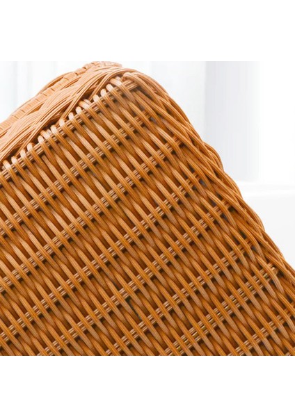 Retro Taklit Rattan Piknik Sepeti Dokuma Bavul El Dokuma Fotoğraf Sahne Ev Dekorasyon Depolama Beyaz (Yurt Dışından)