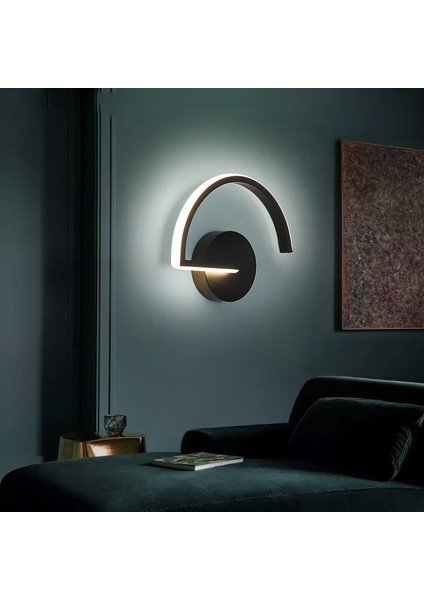 LED Yatak Odası Işık 15W Otel Dekorasyon Lambası Sanat Yarım Daire Için 3 Ton Sıcaklık Duvar Işıkları (Yurt Dışından) fiyatları
