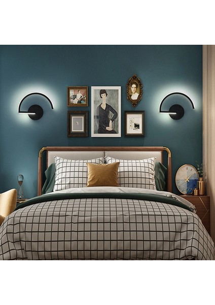 LED Yatak Odası Işık 15W Otel Dekorasyon Lambası Sanat Yarım Daire Için 3 Ton Sıcaklık Duvar Işıkları (Yurt Dışından) modelleri