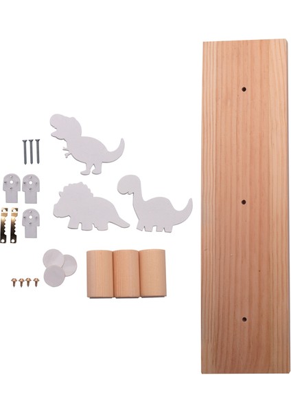 Çocuklar Dinozor Duvara Monte Ceket Kancaları Erkek Yatak Odası Kreş Oyun Odası Süslemeleri Için Ahşap Kapı Askısı-Beyaz (Yurt Dışından) indirimleri